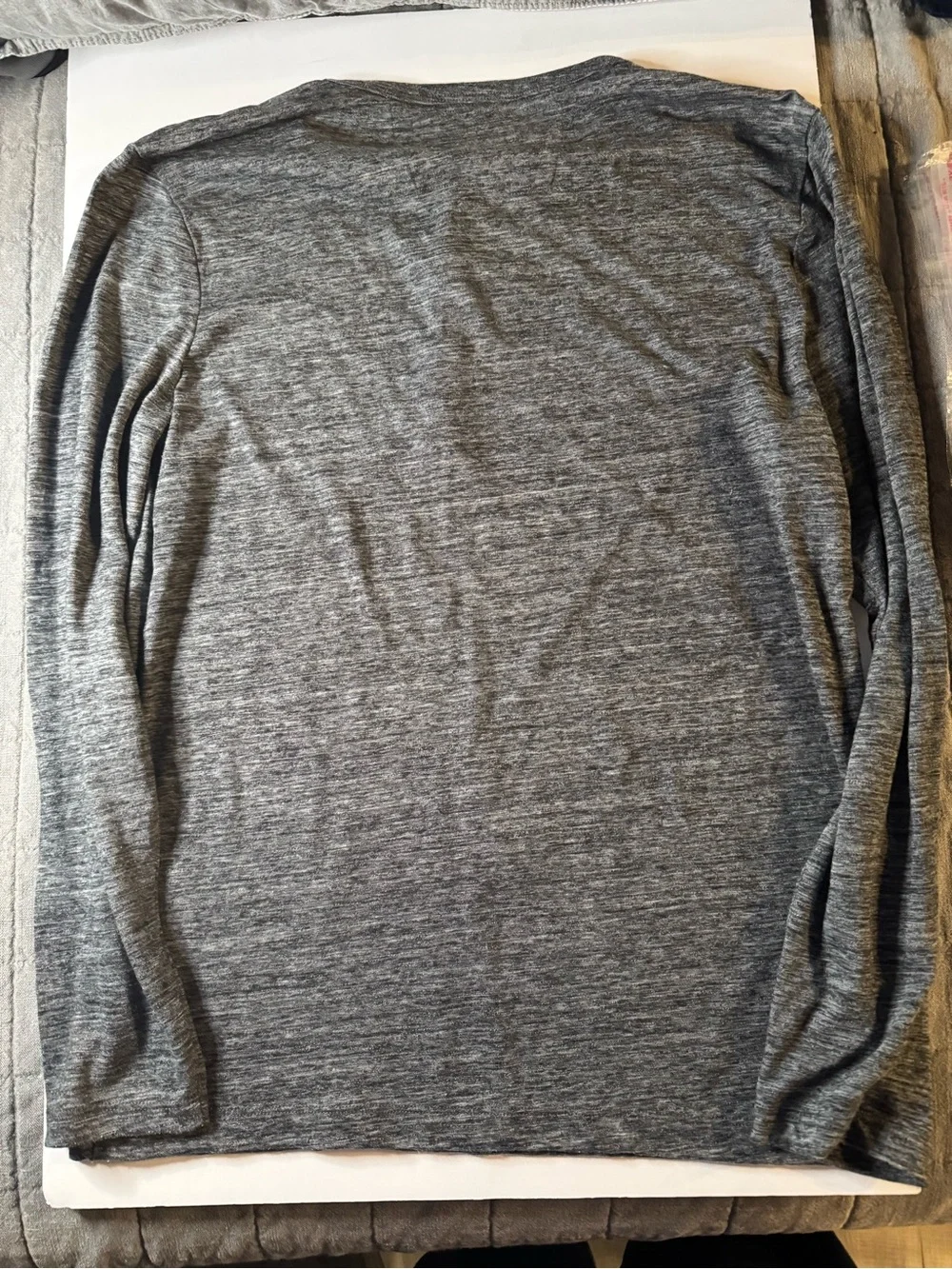 Banana Republic Gray Heather Henley Tee